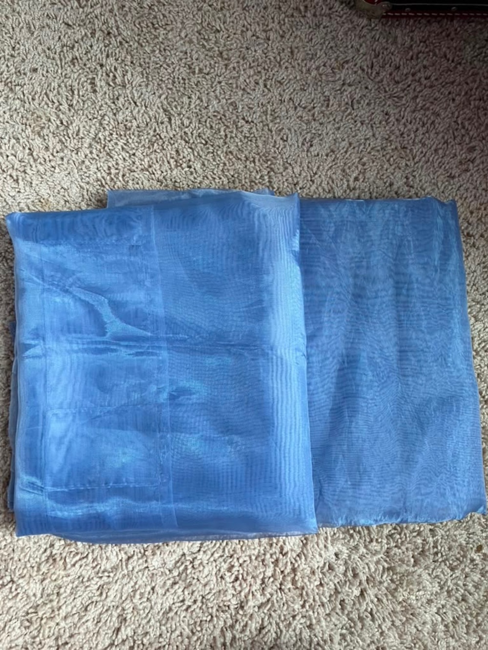 IKEA Set Blue Sheer Curtain Panel
